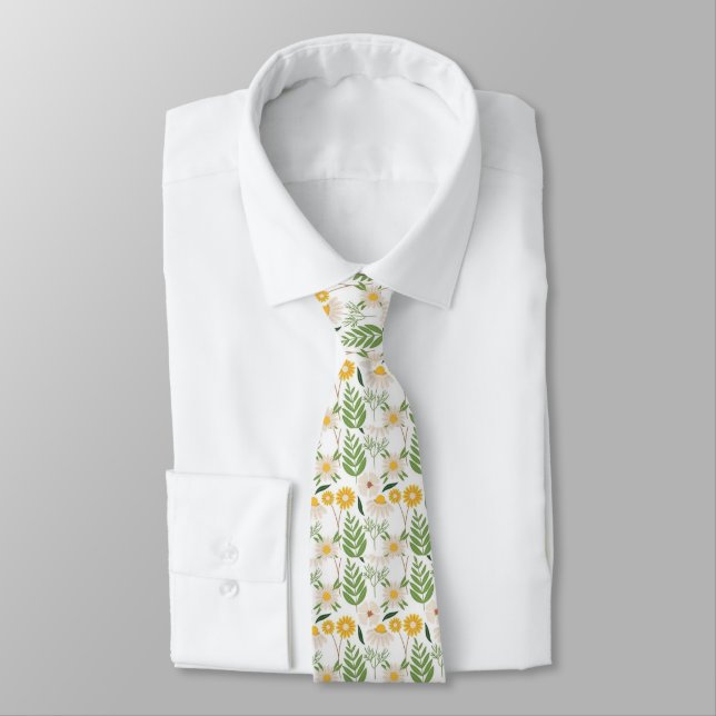 Hommes Designer Cravate Floral (Attaché)