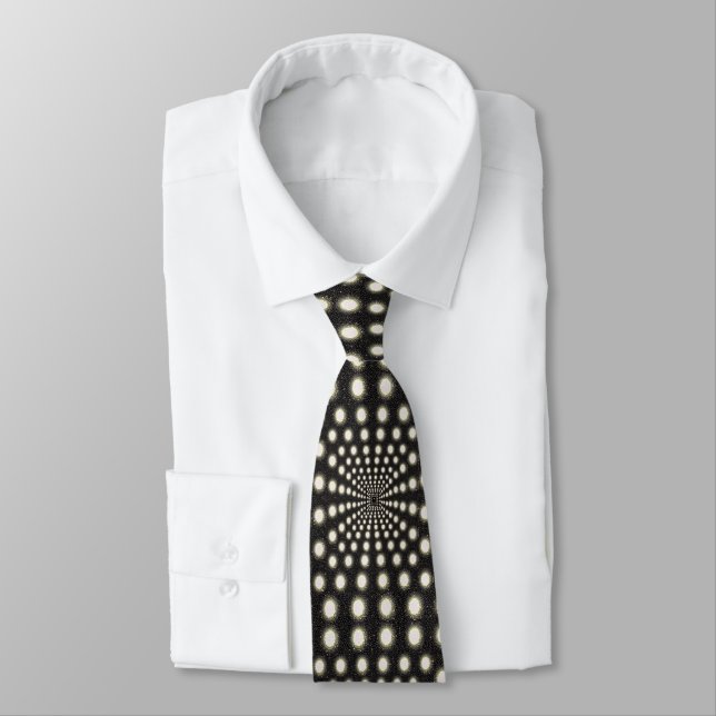 Hommes Designer Cravate noir blanc (Attaché)