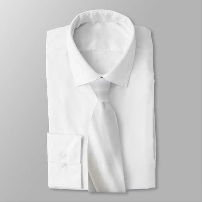 Hommes Designer Cravate Satin Silver (Attaché)