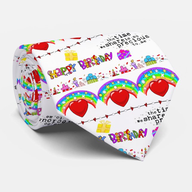 Hommes Designer Cravates Heureuse Sainte-Valentin  (Roulé)
