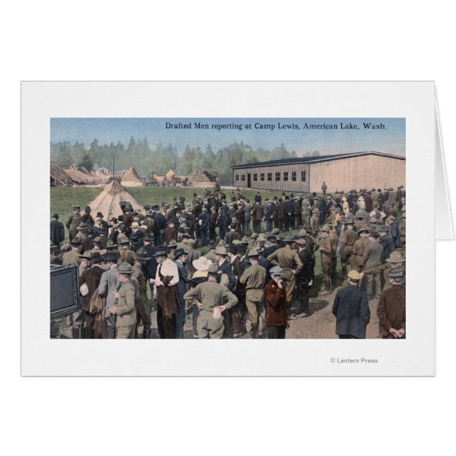 Hommes en rédaction de rapports au camp Lewis (Devant horizontal)