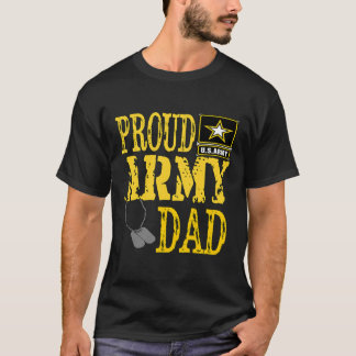 Hommes Fier Armée Papa Militaire Pride T-shirt Arm