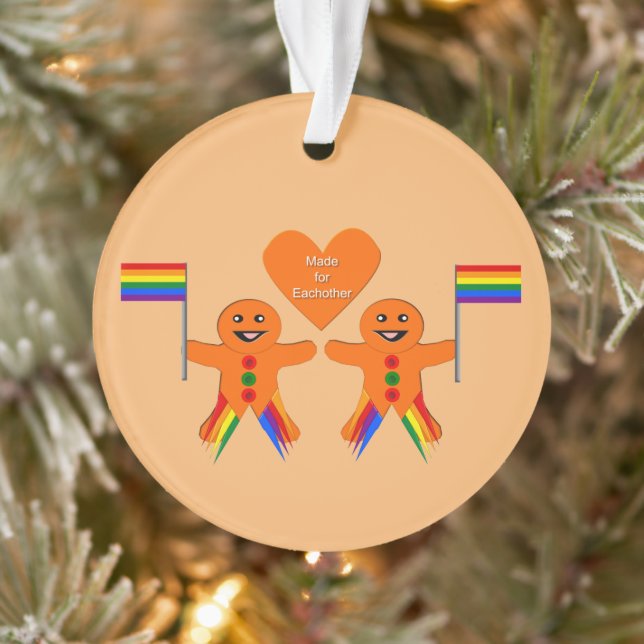 Hommes Gay Noël Gingpain Couple Couple Personnalis (Arbre)
