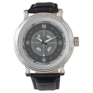 Hommes Montres Black éléphants personnalisés