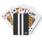 Hommes Noir et Blanc Monogramme Cartes de Jeu