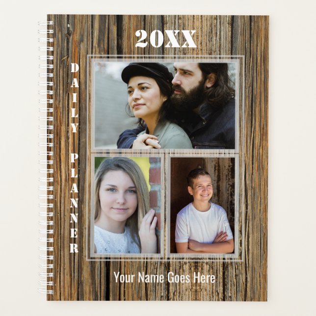 Hommes Photo Daily Planner - HAMbWG - Wood Design (Devant)