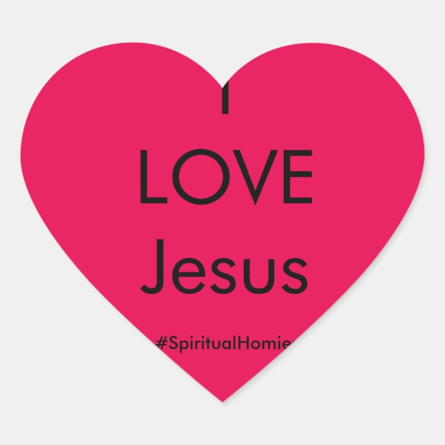 Hommes spirituels Sticker "I LOVE Jesus" (Devant)