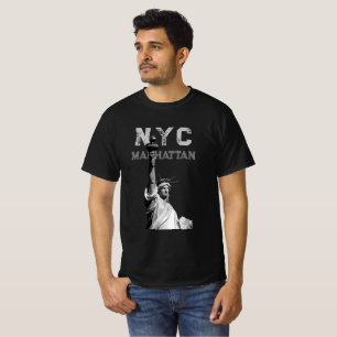 Hommes Tshirts modernes Nyc Manhattan Liberty Stat