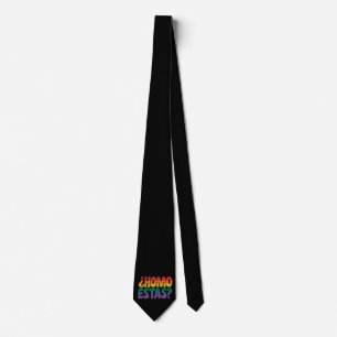 Homo Estas Funny Spanish Mexican Gay Ally LGBTQ Tie