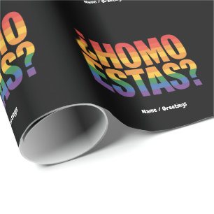 Homo Estas Spanish Mexican Funny Gay Pride Month Wrapping Paper