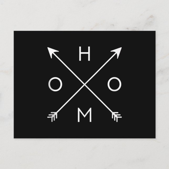 Homo Gay Pride Arrows Postcard (Front)