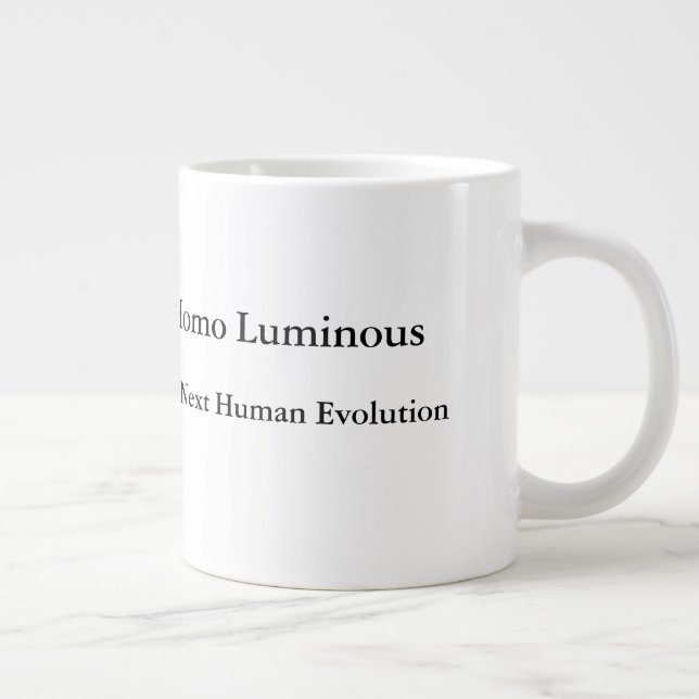 Homo Luminous The Next Human Evolution Mug Jumbo (Right)