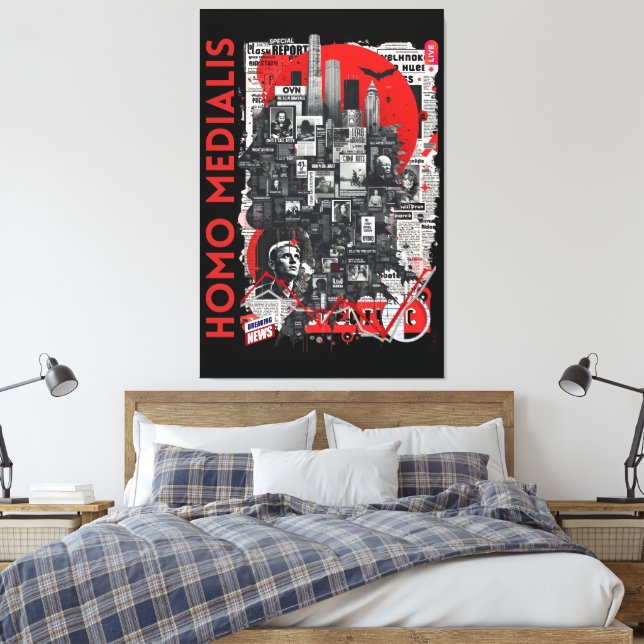 Homo Medialis Canvas Print (Insitu(Bedroom))