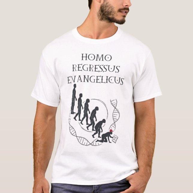Homo Regressus Evangelicus MAGA T-shirt (Devant)