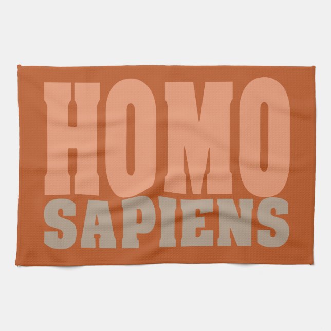 HOMO SAPIENS custom hand towels (Horizontal)