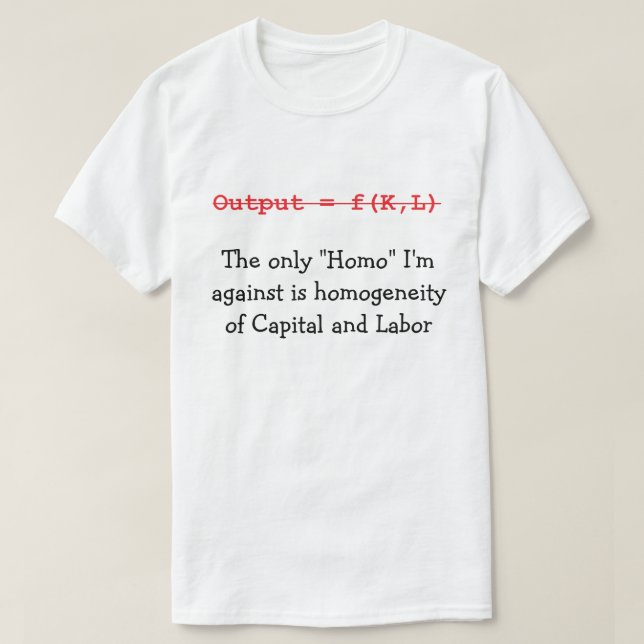 Homogeneity of Capital Design #3 T-Shirt (Design Front)