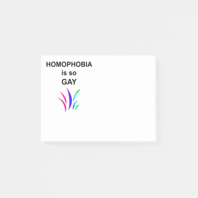 Homophobia Is So Gay Post-it Notes (Front)