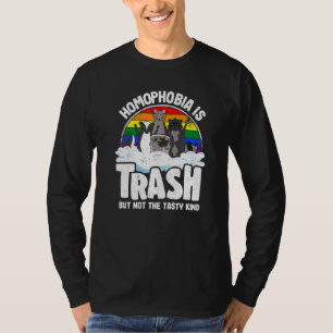 Homophobia Is Trash Gay Pride Raccoon Opossum Ally T-Shirt