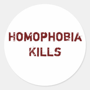 Homophobia Kills Classic Round Sticker
