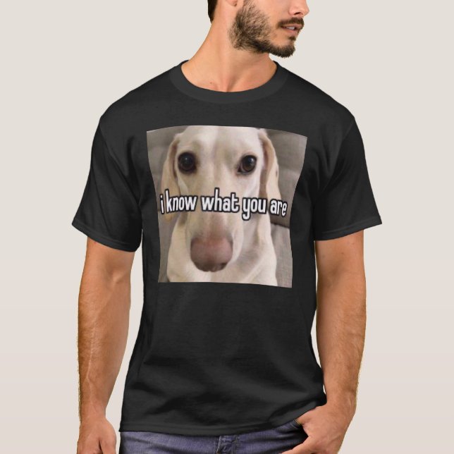 Homophobic Dog I Know What You Are T-Shirt (Front)