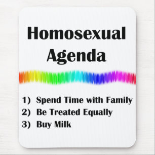Homosexual Agenda Mouse Pad