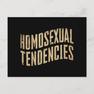 Homosexual Tendencies Gay Lesbian Pride LGBTQ Postcard