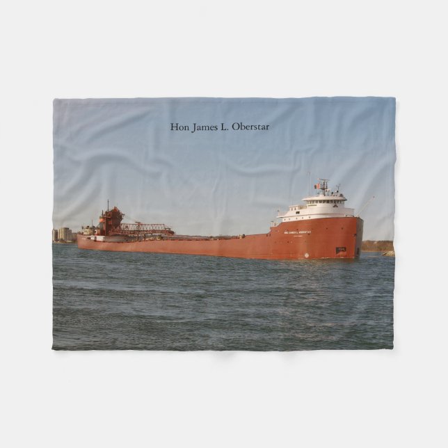 Hon James L. Oberstar fleece blanket (Front (Horizontal))