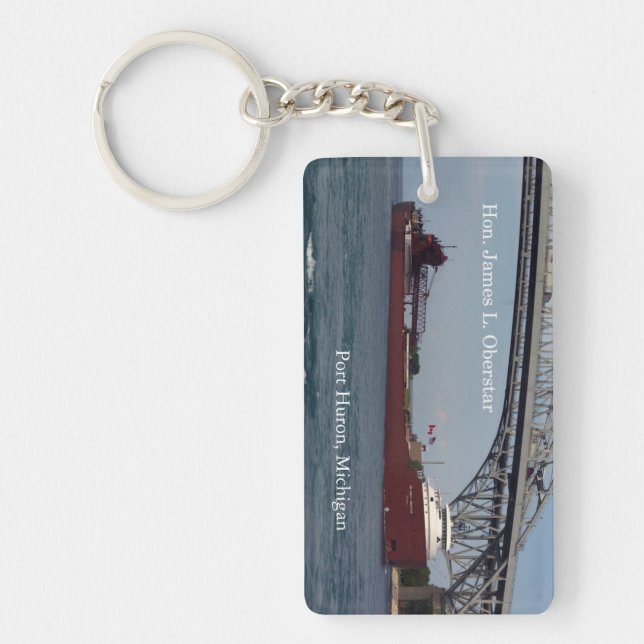 Hon James L. Oberstar PH rectangle key chain (Front)