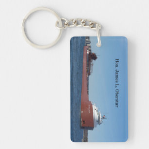 Hon James L. Oberstar rectangle key chain