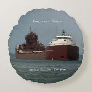 Hon James. L. Oberstar Round Pillow