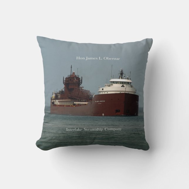 Hon James L. Oberstar square pilow Throw Pillow (Front)