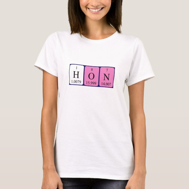 Hon periodic table name shirt (Front)