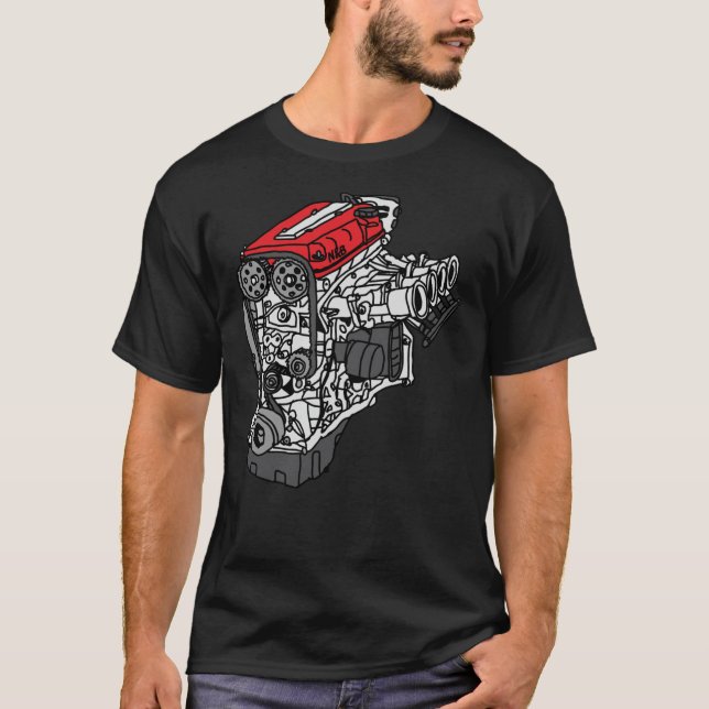 Honda S2000 F20C Engine Classic T-Shirt (Front)