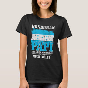 Honduran Dad Honduras Flag Pride Vintage Funny Fat T-Shirt