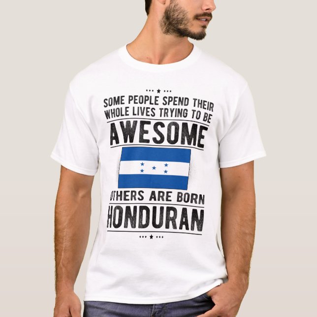 Honduran Flag Honduras Heritage Honduran Roots T-Shirt (Front)