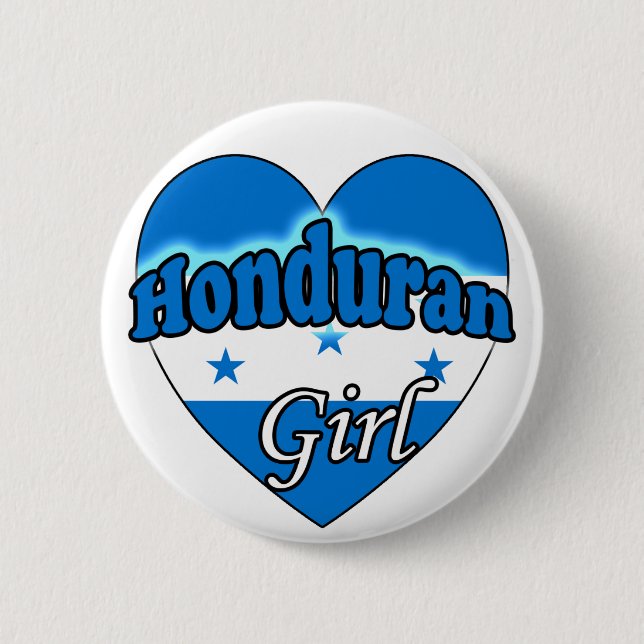 Honduran Girl 2 Inch Round Button (Front)