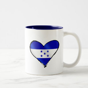 Honduran Love - I Love Honduras flag gifts Two-Tone Coffee Mug