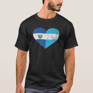 Honduran Salvadorian Flag Love Honduras El Salvado T-Shirt