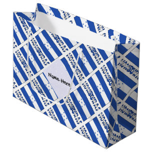 Honduras and Honduran Flag Tiled with Your Name Large Gift Bag
