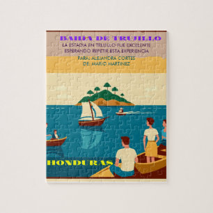 Honduras BAHIA DE TRUJILLO Retro poster Jigsaw Puzzle