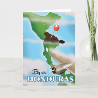 Honduras By air vintage travel poster Holiday Card