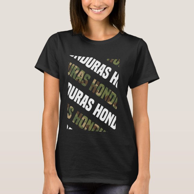 Honduras Camo Pattern Green Camouflage T-Shirt (Front)