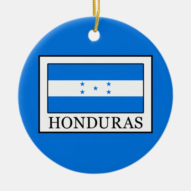 Honduras Ceramic Ornament (Front)