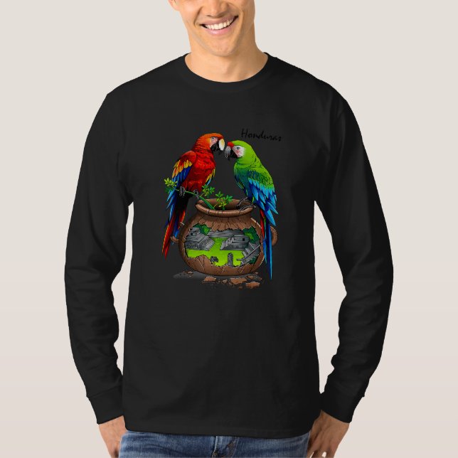 Honduras Copan maya loros T-Shirt (Front)