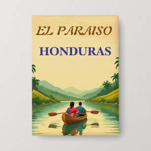 Honduras EL PARAISO Retro poster