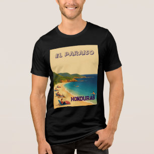 Honduras EL PARAISO Retro poster Tri-Blend Shirt