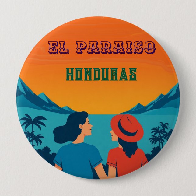  Honduras EL PARAISOtro poster 4 Inch Round Button (Front)