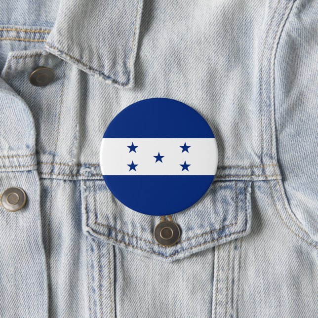 Honduras flag 3 inch round button (In Situ)