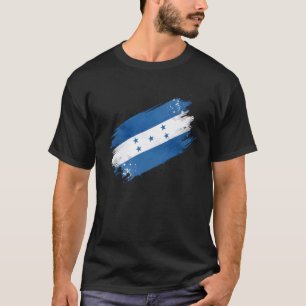 Honduras Flag Artistic Paint Splatter T-Shirt