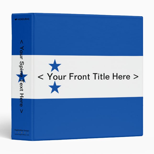 Honduras Flag Binder (Front/Spine)